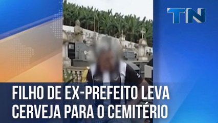 Filho de ex-prefeito leva cerveja para o cemitério após vitória do Botafogo