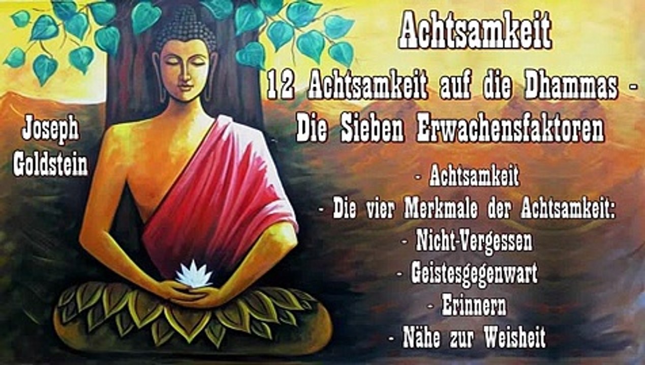 Achtsamkeit 12 Achtsamkeit auf die Dhammas: Die sieben Erwachensfaktoren - Joseph Goldstein