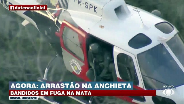 Arrastão na Anchieta: bandidos em fuga na mata 15/05/2023 12:31:43