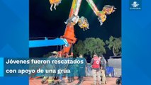 Por falla de juego mecánico que dejó a 20 personas colgadas, evalúan sanción a feria de Metepec