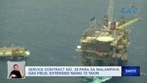 Service contract no. 38 para sa malampaya gas field, extended nang 15 taon | Saksi