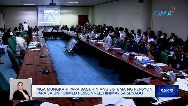 Mga mungkahi para baguhin ang sistema ng pensyon para sa uniformed personnel, hinimay sa senado | Saksi