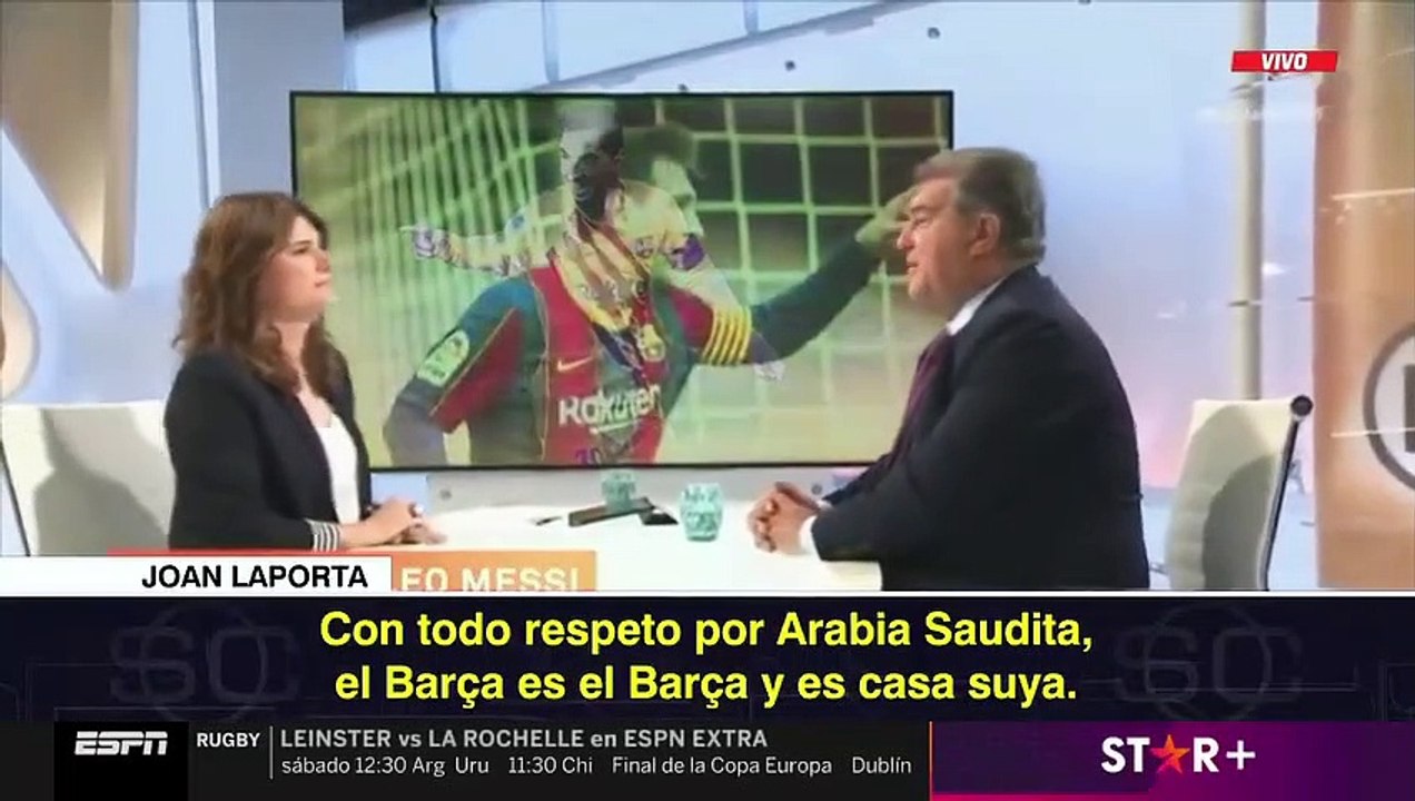 Laporta habló sobre el posible regreso de Messi al Barcelona