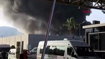 Antalya'da tekne ve yat tersanesinde yangın