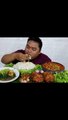 Mukbang 1 sea catfish, spicy sauce, chili paste, lettuce, kale, pete