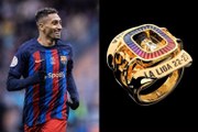 La bague de champion d'Espagne de Raphinha au Barça