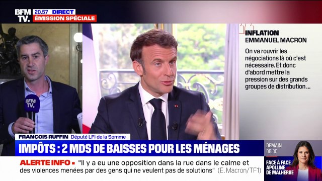 Réindustrialisation: Il faut se souvenir qu'Emmanuel Macron est l'homme qui a liquidé l'industrie en partie dans ce pays pour François Ruffin (LFI)