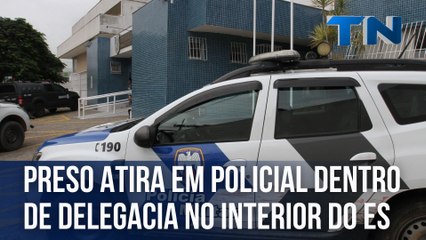 Preso atira em policial dentro de delegacia no interior do ES