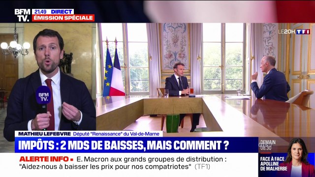 Impôts: Emmanuel Macron poursuit sa politique qui consiste à taxer moins pour gagner plus pour Mathieu Lefèvre (Renaissance)