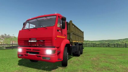 Farming Simulator 22 098 - COLORED KAMAZ TIPPERS DEATH RUN
