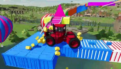 Farming Simulator 22 018 - COLORED BIG BUD TRACTORS DEATH RUN PARKOUR