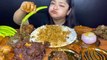 Mukbang Egg Curry 1 kg, Indian Spicy Chicken Curry, Big Red Onion, Big Rice