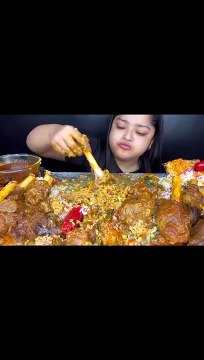 Mukbang 5kg Mutton Spicy Indian Curry, Lots of Briyani Rice