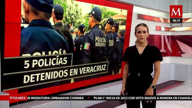 Son detenidos cinco elementos de la policía en Poza Rica