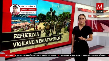 Elementos de la Sedena, refuerzan la vigilancia marítima en la bahía de Acapulco