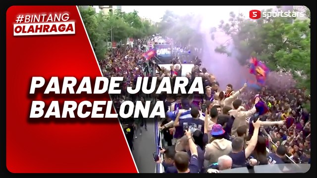 Intip Kemeriahan Parade Juara Barcelona, Puluhan Ribu Suporter Turun ke Jalan