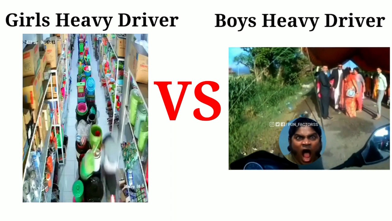 Girls Heavy Driver VS Boys Heavy Driver | Best Funny Memes Video |