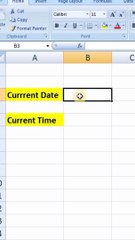 How to find current date and time in Ms excel