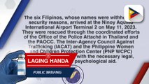 Anim na Pilipinong biktima ng human trafficking, nailigtas sa tulong ng PAOCC