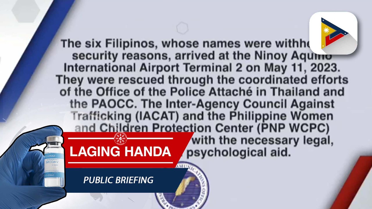 Anim na Pilipinong biktima ng human trafficking, nailigtas sa tulong ng PAOCC