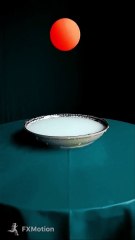 Slow motion plastic ball