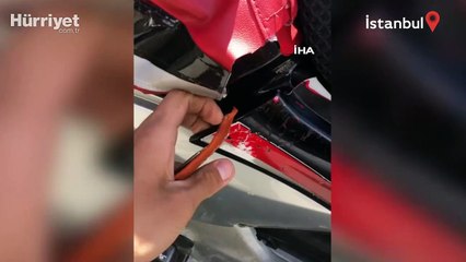 İstanbul'da satırlı dehşet kamerada! Yumruk atıp kuryeye saldırdı