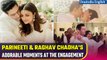 Parineeti Chopra & Raghav Chadha shares cute moments at their engagement ceremony | Oneindia News