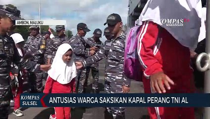 Antusias Warga Maluku Mengenal Lebih Dekat Kapal Perang TNI AL