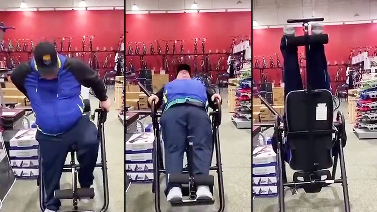 Fail : Un homme essaye de faire du sport