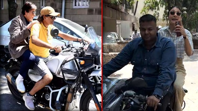 Anushka Sharma-Amitabh Bachchan ने Bike पर नही पहना Helmet, हुए Troll, Mumbai Police से की Demand!