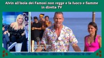 Alvin all'Isola dei Famosi non regge e fa fuoco e fiamme in diretta TV