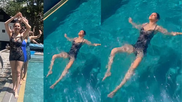 Ankita Lokhande Black Monokini Swimming Pool Video Viral, Himachal में Vacation पर... | Boldsky