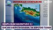 Gempa Bumi Magnitudo 3,1 Guncang Kabupaten Sukabumi, Tak Berpotensi Tsunami