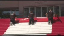 A Cannes si srotola il tappeto rosso sul Palais des festivals