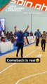 Gilas coach Chot Reyes gets back with a tease at the Cambodia coach before shaking his hand 