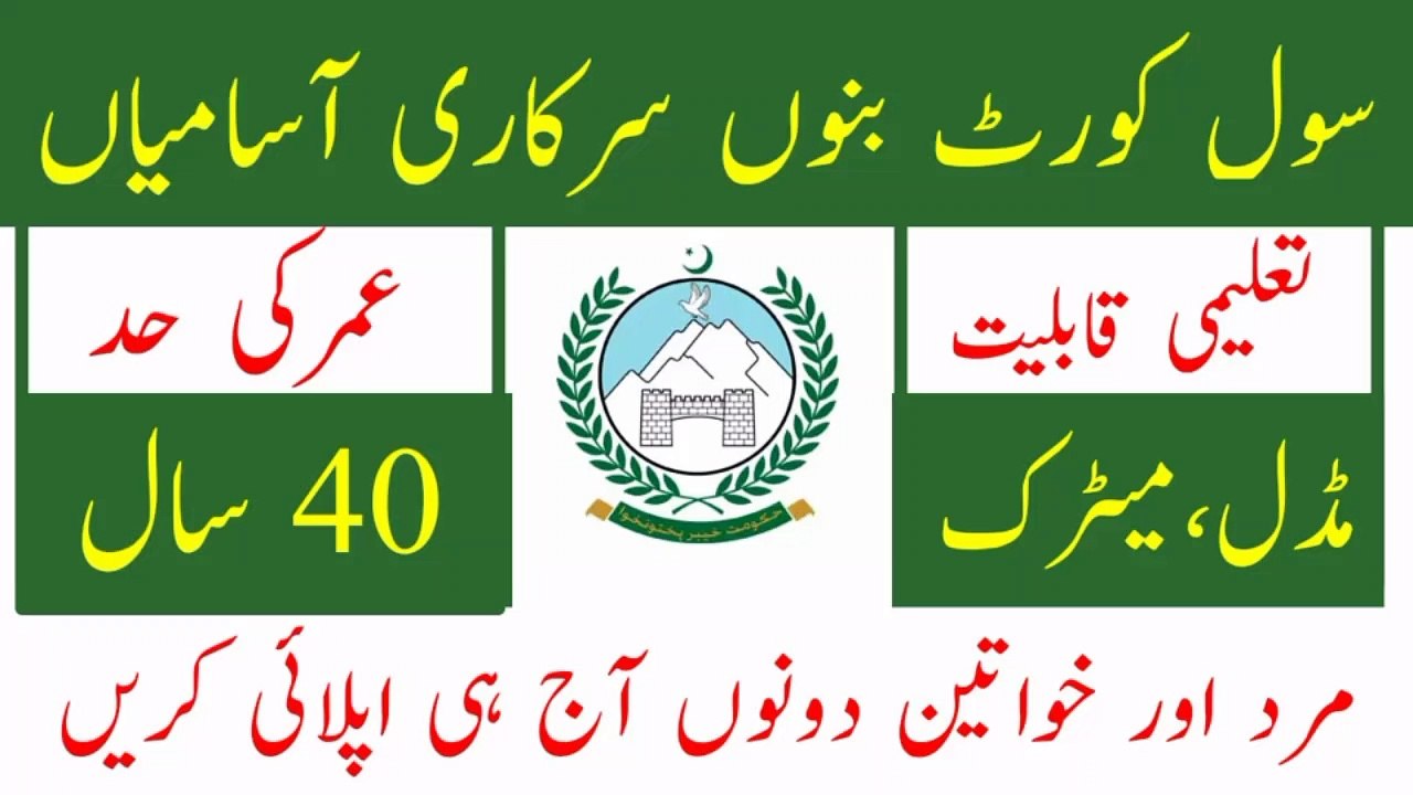Civil Court Bannu Jobs 2023 | Latest  Government Jobs 2023