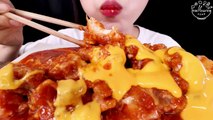 ASMR MUKBANG｜FRIED CHICKEN, CHEESE BALL, CHEESE SAUCE, RICE
