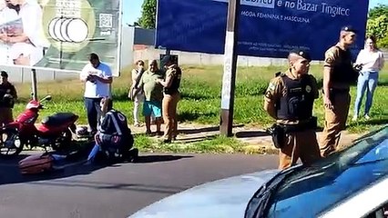Samu atende vítima de segundo acidente ocorrido na manhã desta terça, em Umuarama
