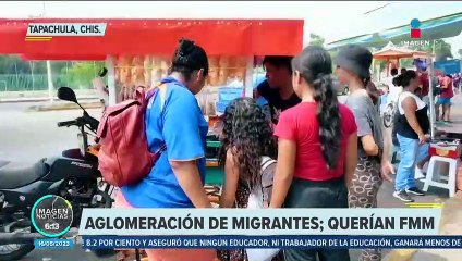 Migrantes se aglomeran en Tapachula en espera del Formato Múltiple Migratorio
