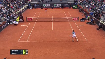 Rome - Djokovic n'a pas du tout apprécié ce geste de Norrie