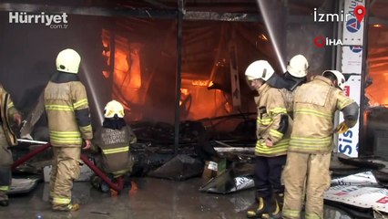 Bornova'da sanayi sitesinde yangın paniği