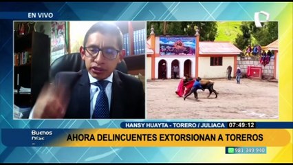 Juliaca: torero denuncia amenazas de muerte de sujetos que quieren trabajar sin visa de artista