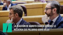 La reacción de Maroto cuando Sánchez le recuerda sus palabras sobre Bildu es para verla