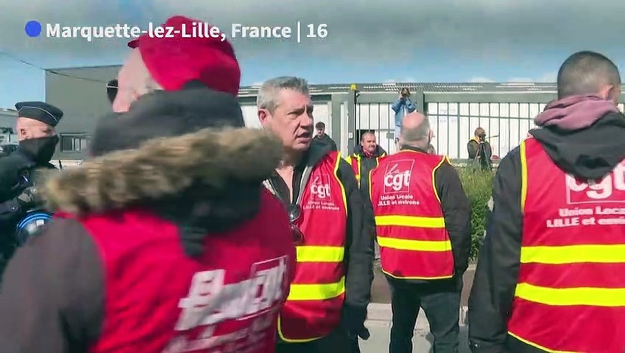 Grève chez Vertbaudet: le piquet de grève évacué par la police