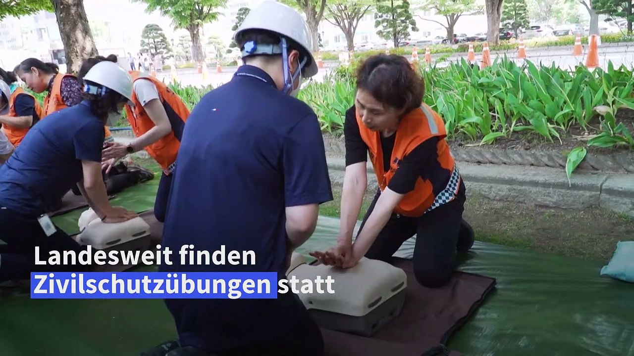 Zivilschutzübungen: Südkorea probt für den Ernstfall