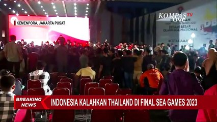 Garuda Muda Bobol Gawang Thailand 5-2, Begini Suasana Bahagia Nobar di Kemenpora!