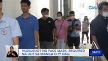 Pagsusuot ng face mask, required na ulit sa Manila City Hall | Saksi