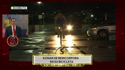 'Konan' sufre accidente tras cumplir reto de bicicleta