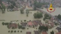 Maltempo in Emilia Romagna, l'esondanzione del fiume Savio a Cesena