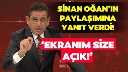 Fatih Portakal'dan Sinan Oğan'a: Sosyal Medyada Konuşmayalım, Ekranım Size Açık!